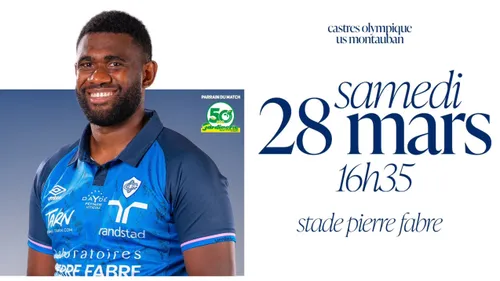 RUGBY: le Castres Olympique reçoit l'US Montauban pour la 20e...