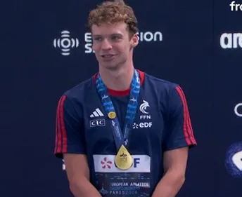 Natation : Léon Marchand s'offre un deuxième titre européen et un...