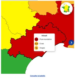 Vigilance rouge dans l’Hérault 