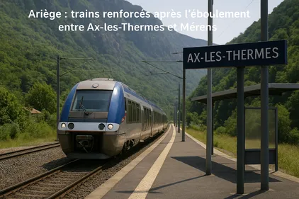 Ariège : trains renforcés après l’éboulement entre Ax-les-Thermes...