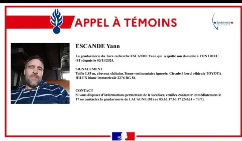 Tarn: un suspect mis en examen pour le meurtre de Yann Escande,...
