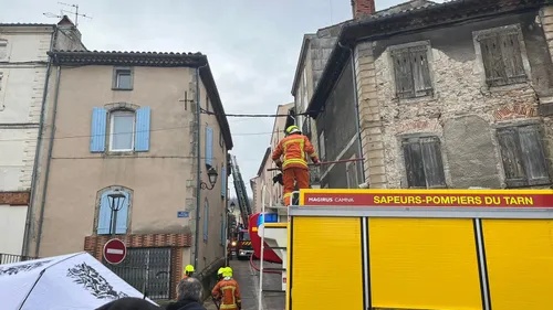 Mazamet. Un incendie fait rage dans un immeuble à proximité du...
