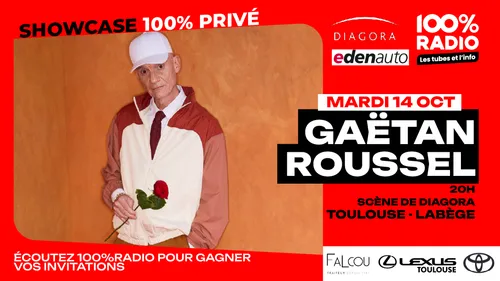 Gaëtan Roussel en showcase avec 100%RADIO
