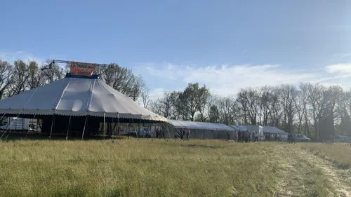 Près de Castres. Le camp de base de la manifestation anti-A69 en...