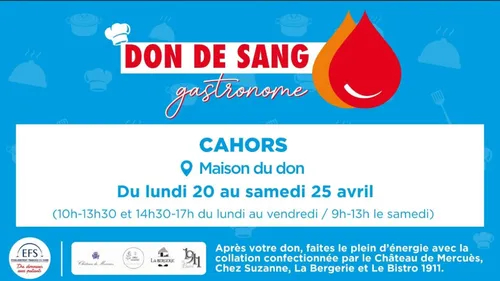 À Cahors, le don du sang se décline en version gourmande