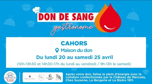 À Cahors, le don du sang se décline en version gourmande
