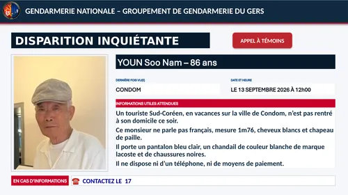 Disparition inquiétante dans le Gers
