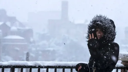 Après le vent, la neige en Alsace