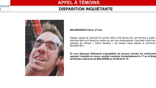 Disparition inquiétante à Mutzig 