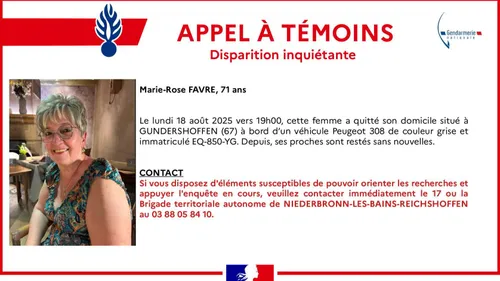 Disparition inquiétante à Gundershoffen