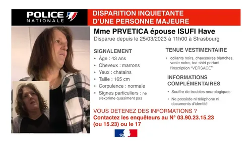 Disparition inquiétante à Strasbourg