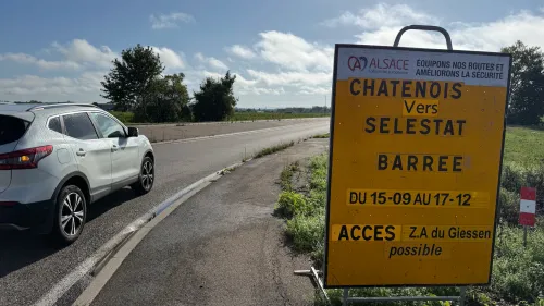 Trois mois de travaux entre Sélestat et Châtenois