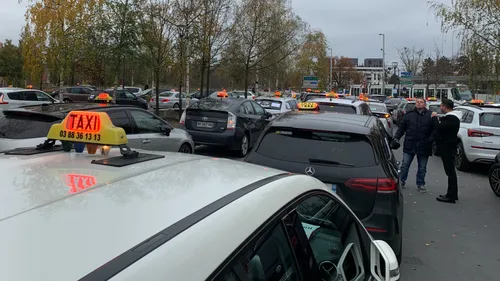 Une manifestation de taxis à Strasbourg ce lundi 