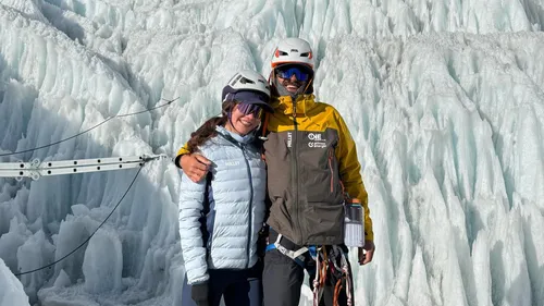 Constance Schaerer en direction du camp 3 de l'Everest