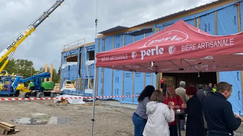 Le chantier de la nouvelle brasserie Perle à Strasbourg