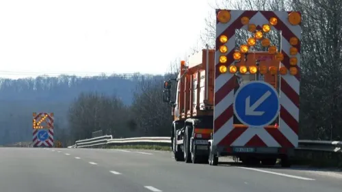 RD83 : chantier à la hauteur de Bergheim/Guémar