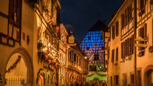 Ambiance de Noël à Kaysersberg pour un film