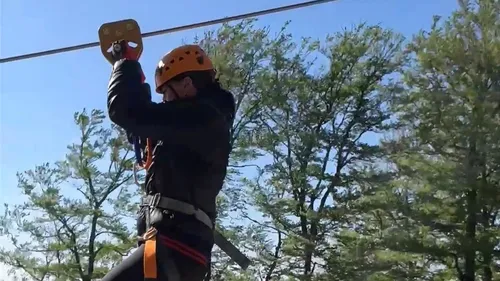 Le Verti'Câble : sensations fortes à Breitenbach pour Estelle