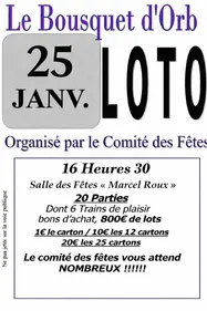 Loto du comité des fêtes du Bousquet d’Orb