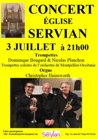 Concert Orgue - Trompettes à Servian