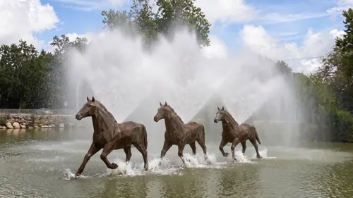 Béziers : des chevaux majestueux s'installent sur le canal du Midi...