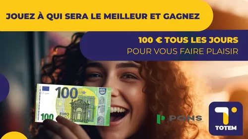 Gagnez tous les jours 100 € dans le magasin de votre choix !