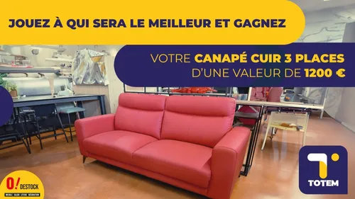 Gagnez votre nouveau canapé cuir 3 places !