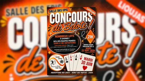 LIOUJAS (12) : CONCOURS DE BELOTE LIOUJAS