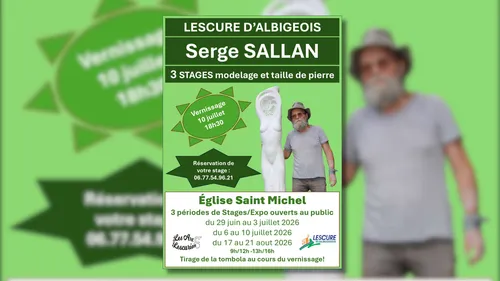 Lescure-d'Albigeois (81) : STAGES DE SCULPTURE DE SERGE SALLAN