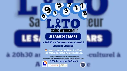 Aumont Aubrac (48) : Loto Ligue Contre le Cancer comité Lozère