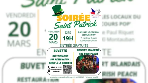 Montauban (82) : Saint Patrick au Secours populaire 
