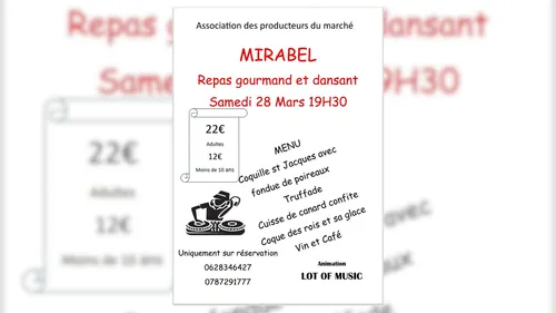 Mirabel (12) : Repas de l'association de producteurs du marché de...