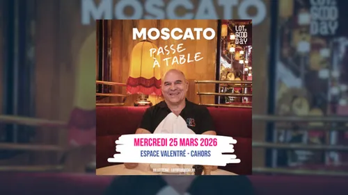 Gagnez vos places pour le spectacle : Moscato se met à table à Cahors