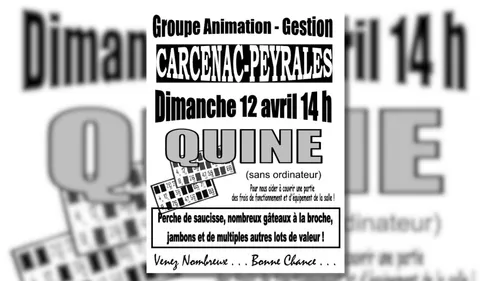 Baraqueville (12) : QUINE DU GROUPE D’ANIMATION de CARCENAC-PEYRALES