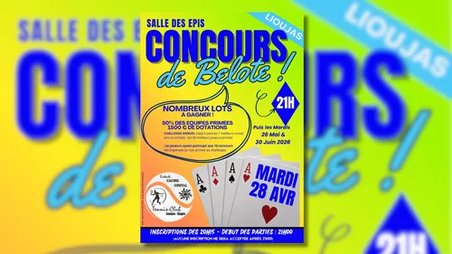 LIOUJAS (12) : concours de belote
