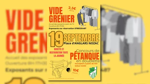 ANGLARS-NOZAC (46) : Vide grenier et Concours de Pétanque 