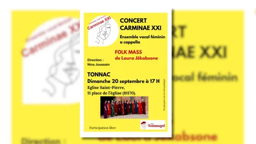 Tonnac (81) : Concert chœur féminin Carminae XXI