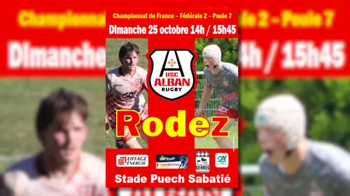 Alban (81) : USC ALBAN - RODEZ en championnat de france de rugby en...