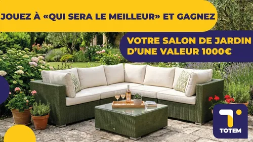 Gagnez votre salon de jardin d'une valeur de 1 000€