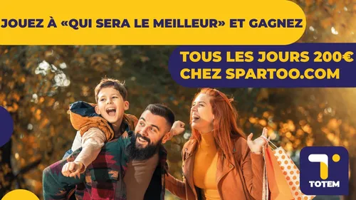Gagnes tous les jours 200€ chez Spartoo.com !