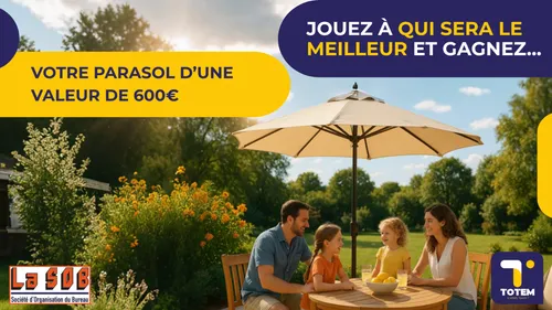 Gagnez votre parasol d'une valeur de 600€ pour l'été !