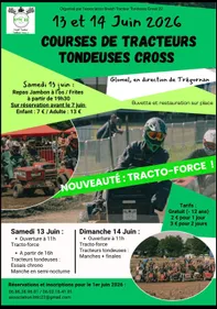 Courses de tracteurs tondeuses cross  à Glomel