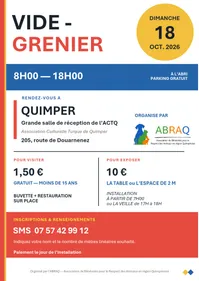 Vide-grenier association ABRAQ à Quimper