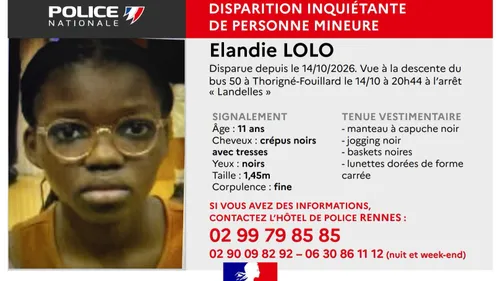 Rennes : un appel à témoins lancé pour retrouver une fillette de 11...