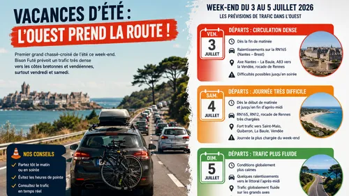 PREMIER CHASSÉ-CROISÉ DE L'ÉTÉ : LES ROUTES DE L'OUEST SOUS FORTE...