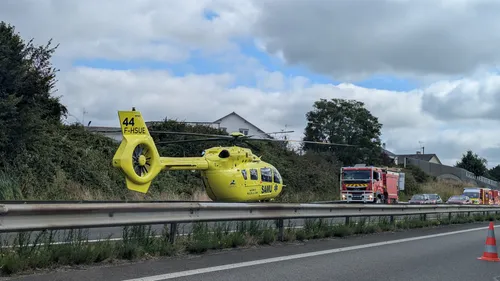 Grave accident sur la N171 : deux hommes évacués en urgence absolue