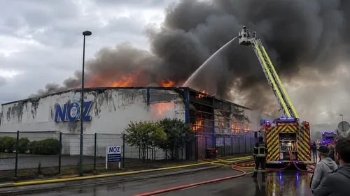 Le magasin Noz des Sables-d’Olonne ravagé par un spectaculaire...