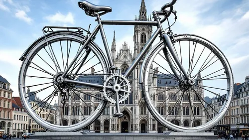 A Rouen, la statue géante d'un vélo bientôt installée sur une place...