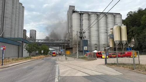 A Canteleu, un incendie se déclare sur le site de l'usine Soufflet