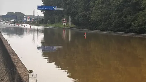 Fortes pluies : l'A11 sous les eaux en Eure-et-Loir